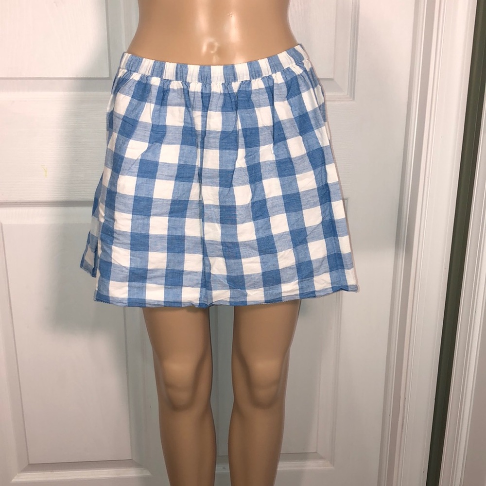 J. Crew Blue Plaid Skirt 2